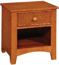 IDF-7905OAK-N Oak Single Drawer Nightstand