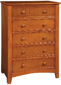 IDF-7905OAK-C Oak 5-Drawer Chest of Drawers