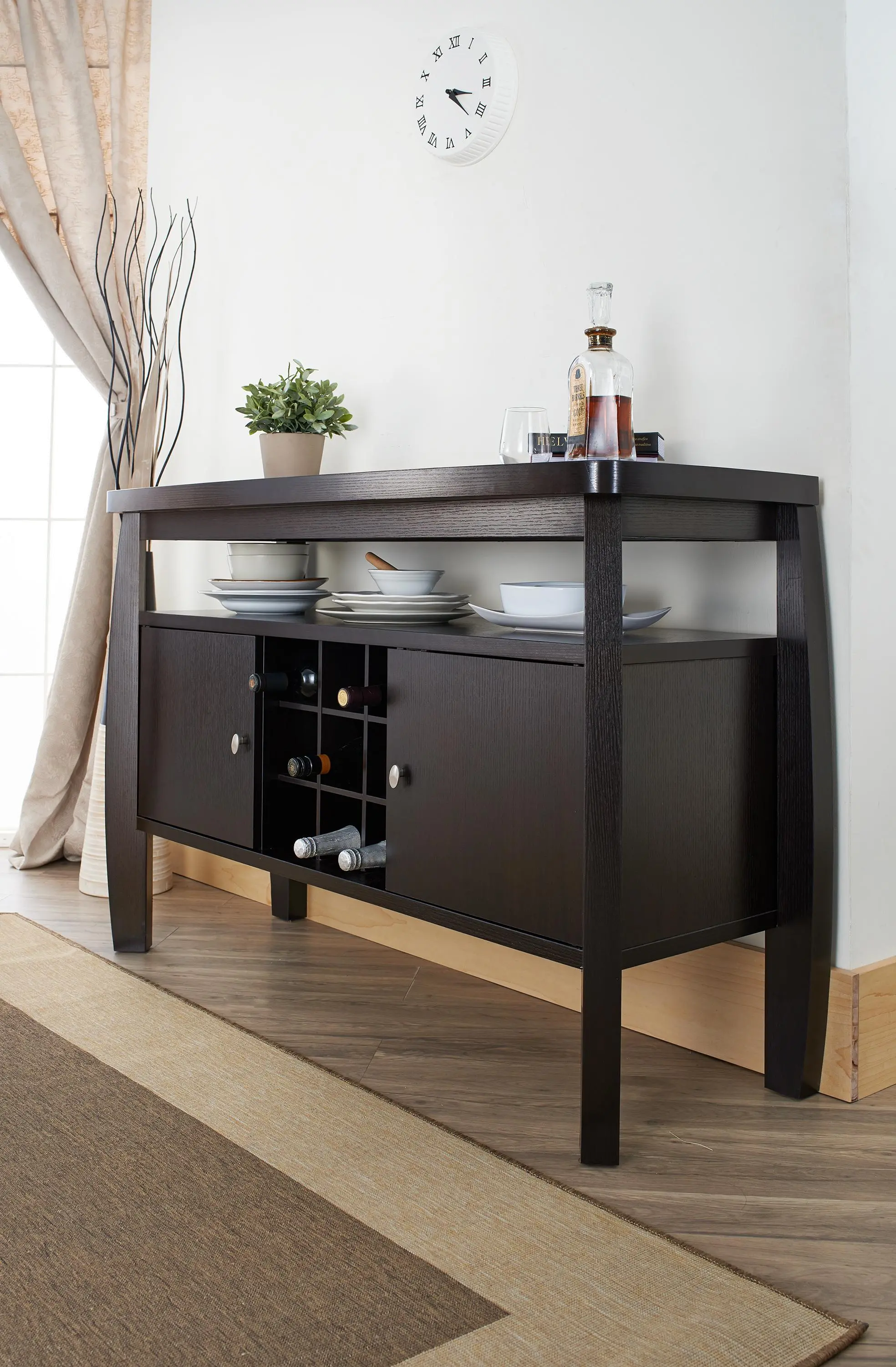 IDI-11462 Contemporary Dark Brown Dining Buffet - Miller-3