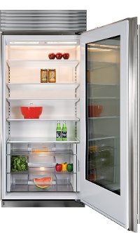 BI-36RG/S/TH-RH Sub-Zero 36 Inch Freezerless Refrigerator with Glass Door - 23.3 cu. ft., Right Hinge-2