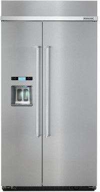 KBSD602ESS KitchenAid Side-by-Side Built-in Refrigerator - 42 Inch Stainless Steel