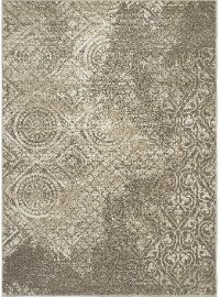 5 x 7 Medium Gray and Beige Area Rug - New Casa Area Rug