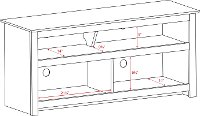 Black Flat Panel TV Stand - Vasari-2