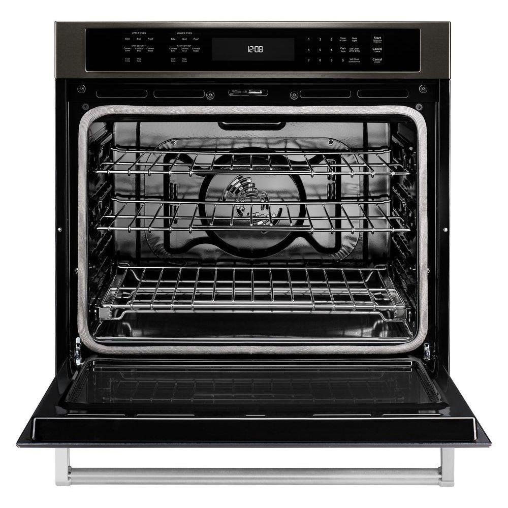 KOSE500EBS KitchenAid 30 Inch Single Wall Oven with Convection - 5.0 cu.ft. Black Stainless Steel-2