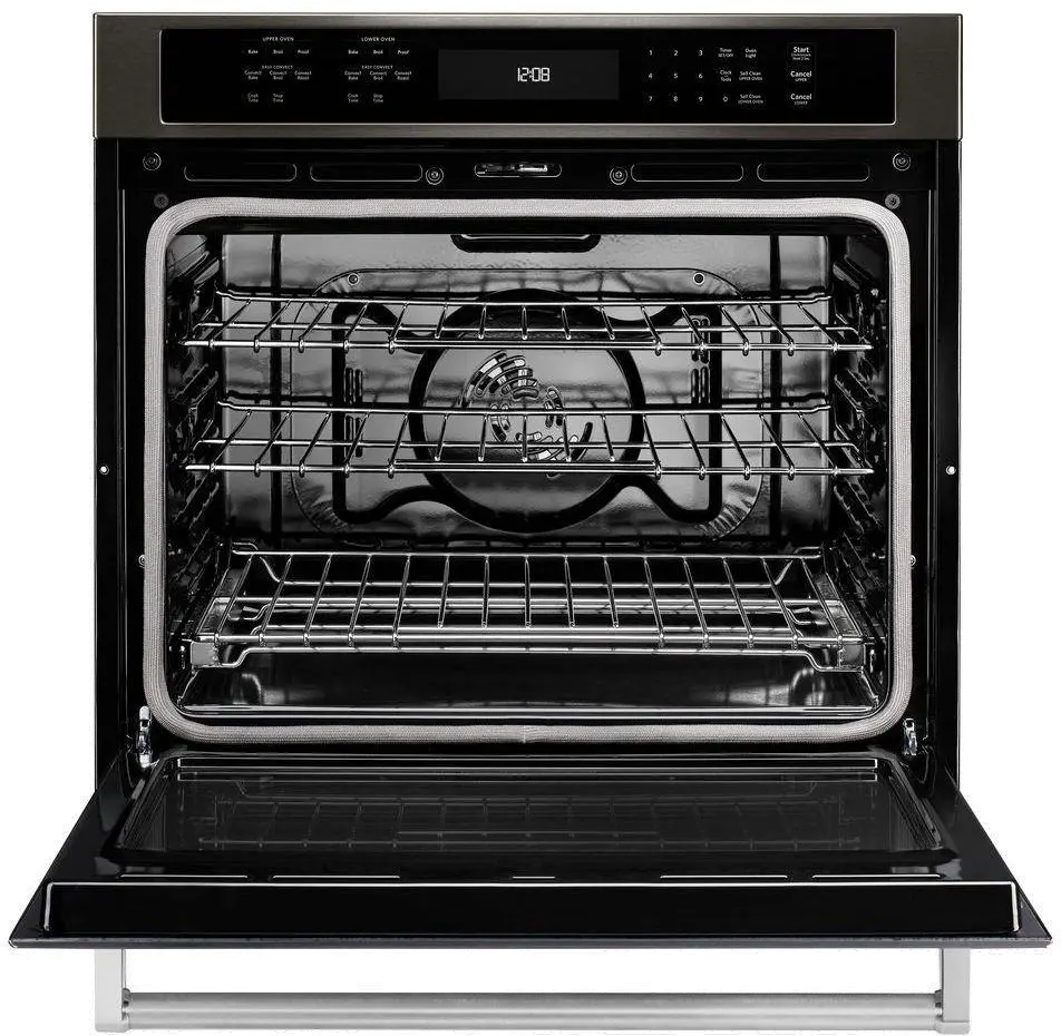 KOSE500EBS KitchenAid 30 Inch Single Wall Oven with Convection - 5.0 cu.ft. Black Stainless Steel-2