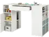 7550729 Crea White Counter Height Craft Table with Storage - South Shore