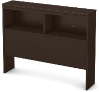 3159098 Chocolate Twin Bookcase Headboard - Libra