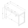 9026070 Gray Oak Desk with Storage - Interface -4