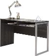 9026070 Gray Oak Desk with Storage - Interface