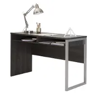 9026070 Gray Oak Desk with Storage - Interface