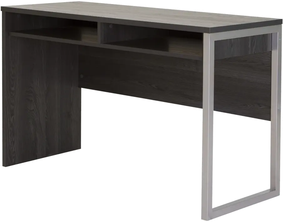9026070 Gray Oak Desk with Storage - Interface-2