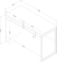 9026070 Gray Oak Desk with Storage - Interface -4
