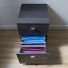 9026691 Gray Oak 2-Drawer Mobile File Cabinet - Interface -2