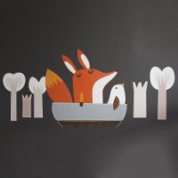 8050005 Wall Decals, Fox in a Boat - Cotton Candy