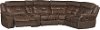 Brown 5 Piece Console Power Reclining Sectional Sofa - Denver