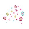 8050012 Wall Decal Set, Pink and Blue Flowers - Joy -2