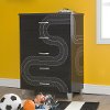 8050027K Black 5-Drawer Chest with Race Track Decals - Luka -2
