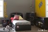 8050027K Black 5-Drawer Chest with Race Track Decals - Luka -3