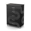 8050027K Black 5-Drawer Chest with Race Track Decals - Luka -4