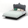8050096K Black Queen Platform Bed with Decal Headboard (60 Inch) - Step One-3