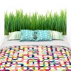 8050098K White Queen Platform Bed with Grass Decal Headboard (60 Inch) - Step One-2