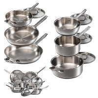 WGCW100S-INDC Wolf Gourmet 10 Piece Stainless Steel Cookware Set