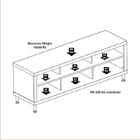 Black 55 Inch TV Stand - Series 9-2