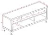 Black TV Stand (55 Inch)- Series 9-4