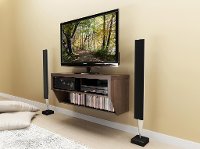 Series 9 Espresso 42 Inch Wall Mounted A/V Console