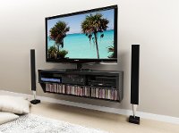 Black Wall Mounted A/V Console (58 Inch) - Series 9