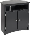 Black Tall Corner TV Cabinet - Sonoma
