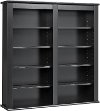 Black Floating Wall Mounted Media Storage-2