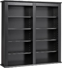 Black Floating Wall Mounted Media Storage-2