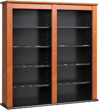 Cherry Floating Wall Mounted Media Storage-2