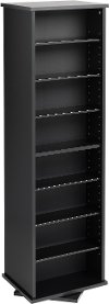 Black 2-Sided Multimedia Storage Tower-2