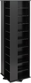 Black Large 4-Sided Spinner Media Tower-2