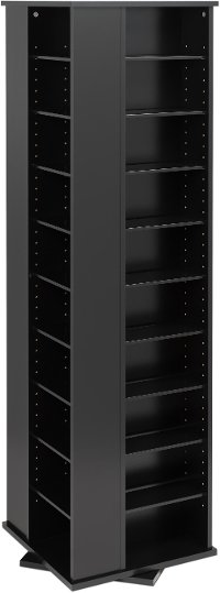 Black Large 4-Sided Spinner Media Tower-2
