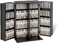 Black Small Locking Multimedia Storage Cabinet