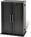Black Small Locking Multimedia Storage Cabinet-2