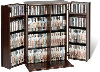 Espresso Small Locking Multimedia Storage Cabinet