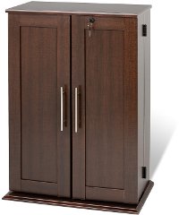 Espresso Small Locking Multimedia Storage Cabinet-2