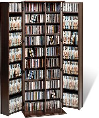Espresso Large Locking Multimedia Storage Cabinet