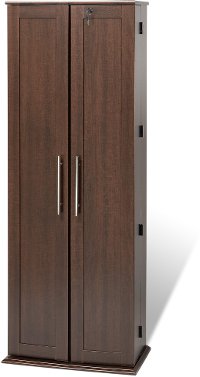 Espresso Large Locking Multimedia Storage Cabinet-2
