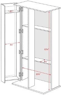 Espresso Large Locking Multimedia Storage Cabinet-3