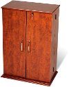 Cherry Small Locking Multimedia Storage Cabinet