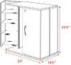 Cherry Small Locking Multimedia Storage Cabinet-2