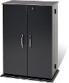 Black Small Locking Multimedia Storage Cabinet-2