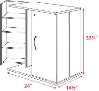 Black Small Locking Multimedia Storage Cabinet-3