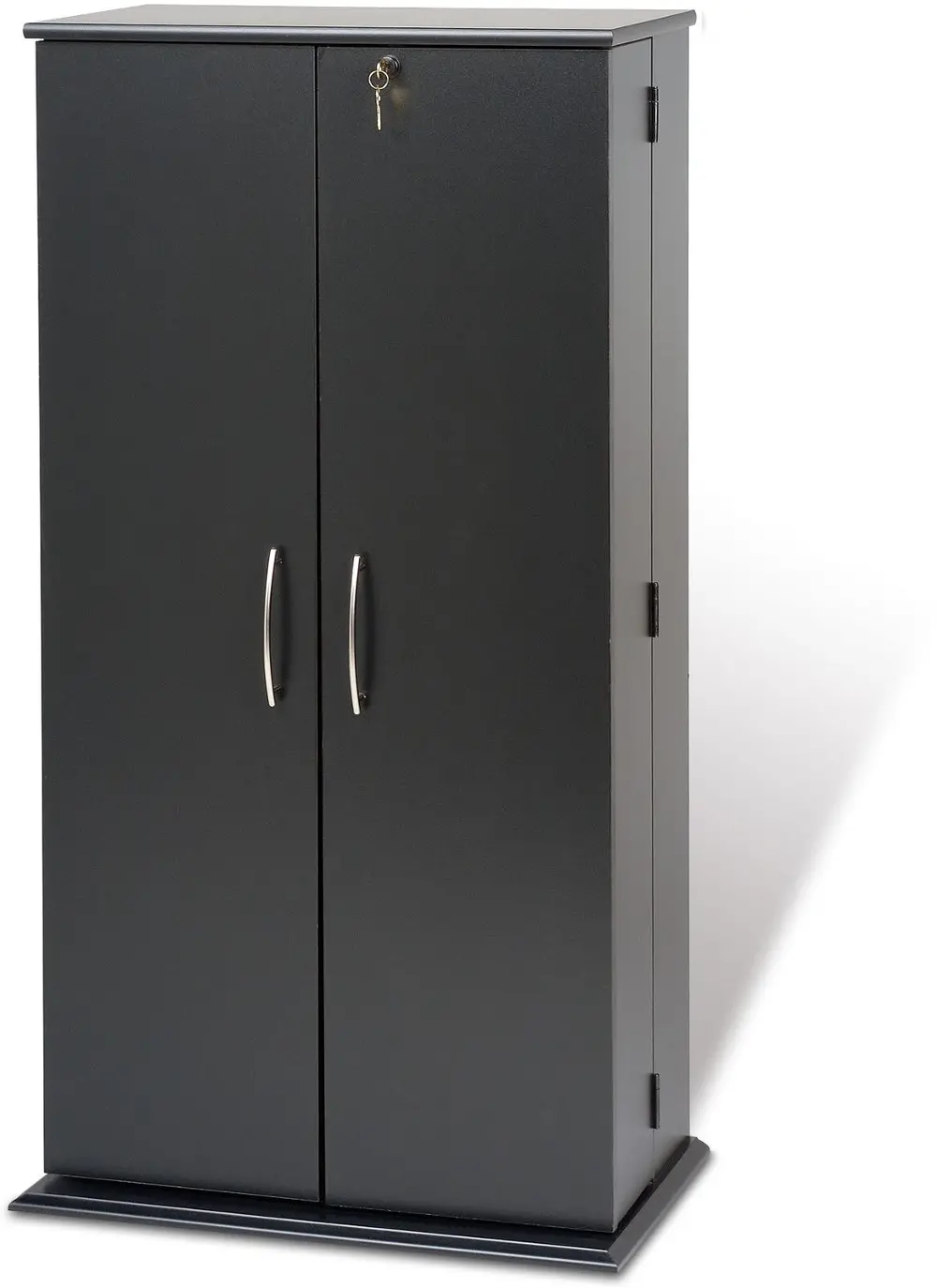 Black Medium Locking Multimedia Storage Cabinet-1