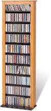 Oak Slim Multimedia Barrister Tower